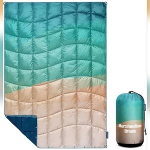 MARSHMALLOW Camping Blanket Puffy  Lightweight Windproof Waterproof Outdoors